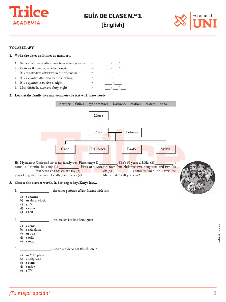 Vocabulary and Language Exercises Guide | PDF | Linguistic Typology ...