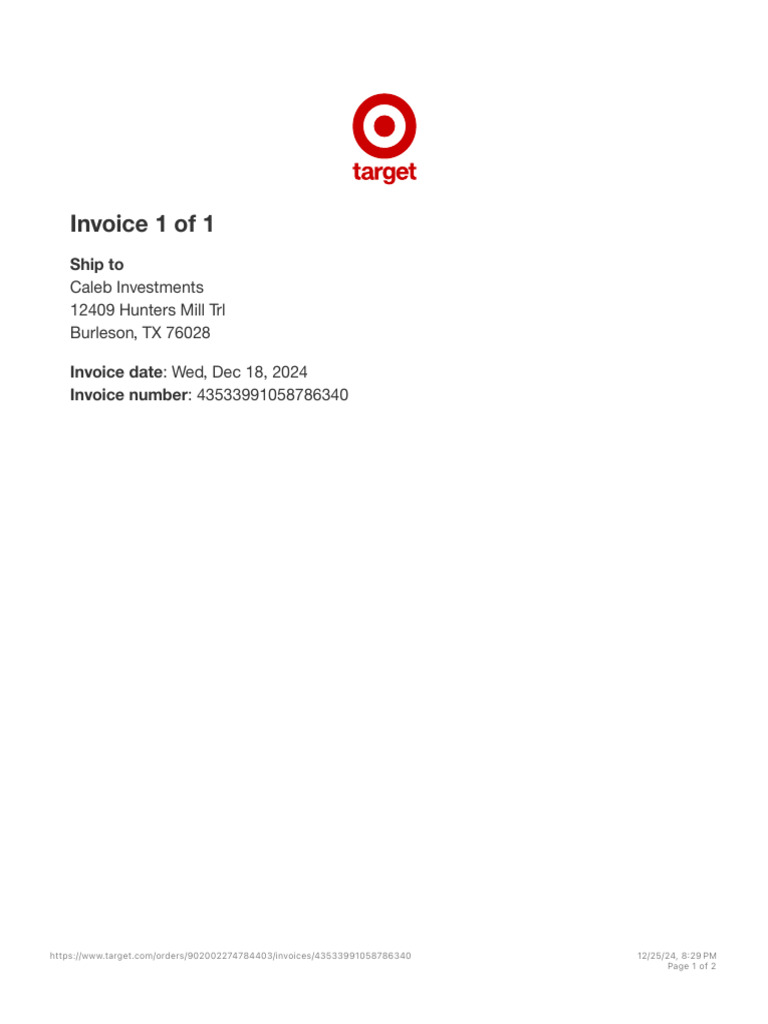 Invoice for NERF Blaster Purchase | PDF