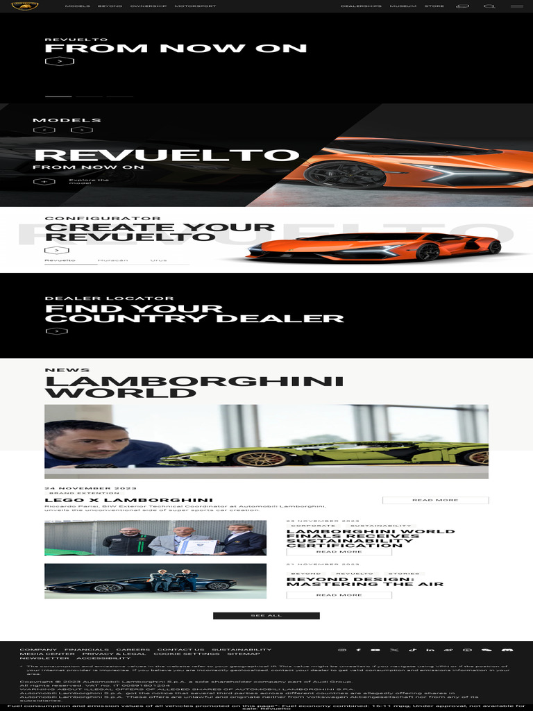 Image Result For Automobili Lamborghini Official Website Lamborghini