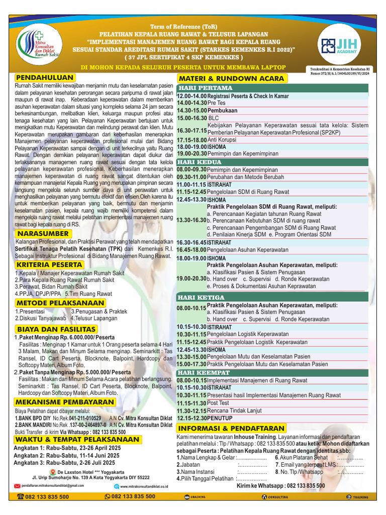 Program Pelatihan Dan Workshop Kars Pdf