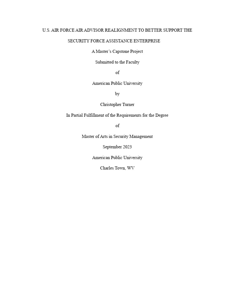 SSGS696 Example White Paper Two | PDF | Company (Military Unit) | Battalion