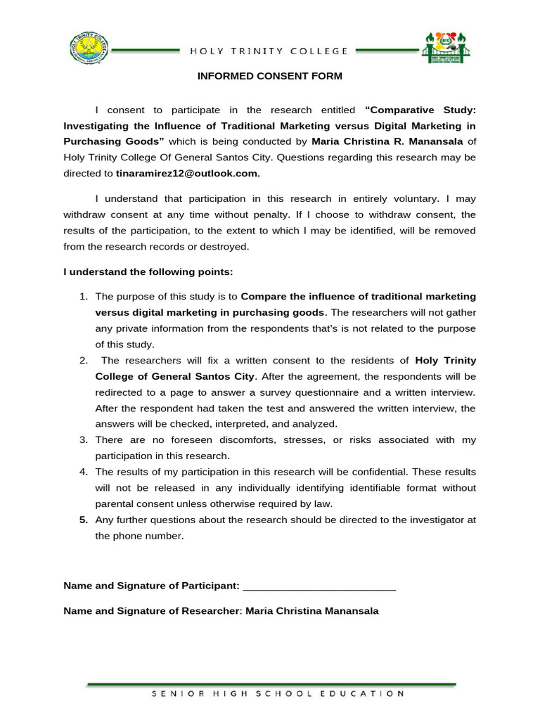 Informed Consent Form | PDF