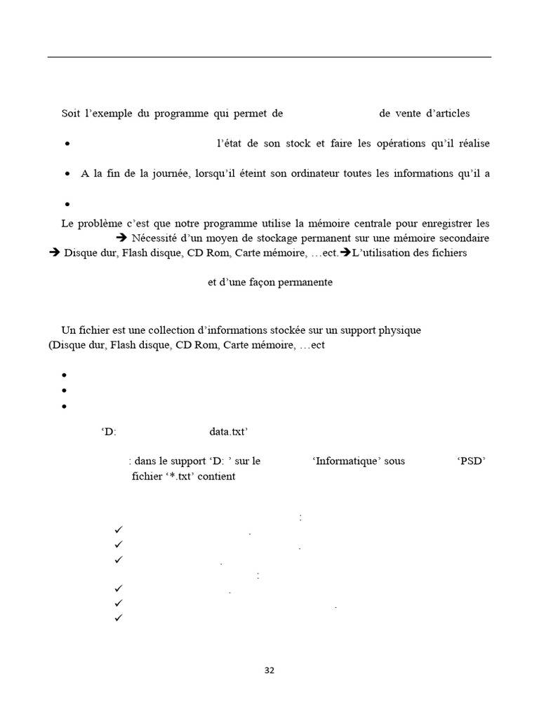 Gestion des fichiers en C++ | PDF | Mémoire (informatique) | Fichier ...