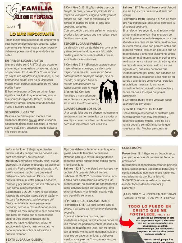 Prioridades Cristianas para la Felicidad | PDF | Amor | Cristo (título)
