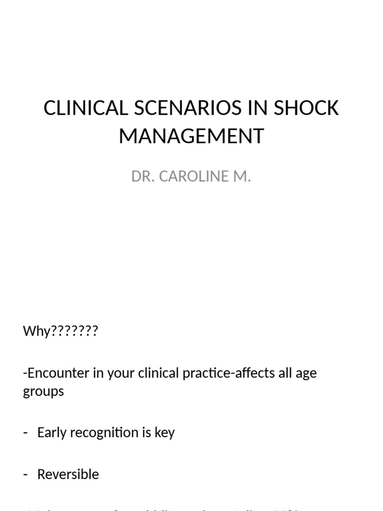 Shock Management Clinical Guidelines | PDF | Shock (Circulatory) | Heart