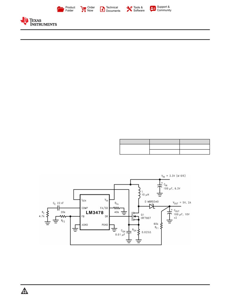lm3478 | PDF | Power Supply | Electrical Components
