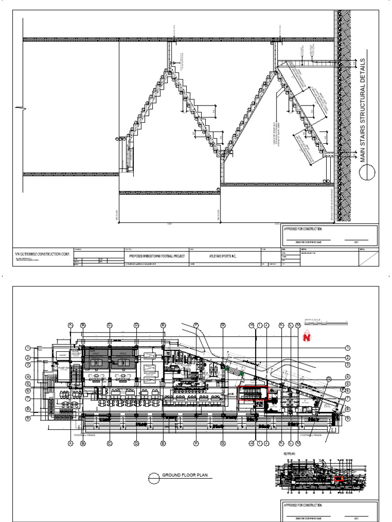 BT_MAIN STAIRS LAYOUT_FOR APPROVAL_241119_1 | PDF | Structural Engineering
