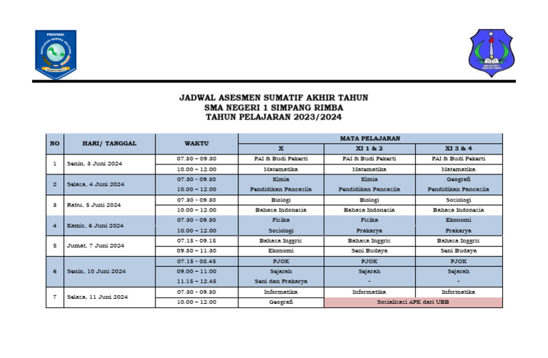 Asat 2024 Jadwal Pdf