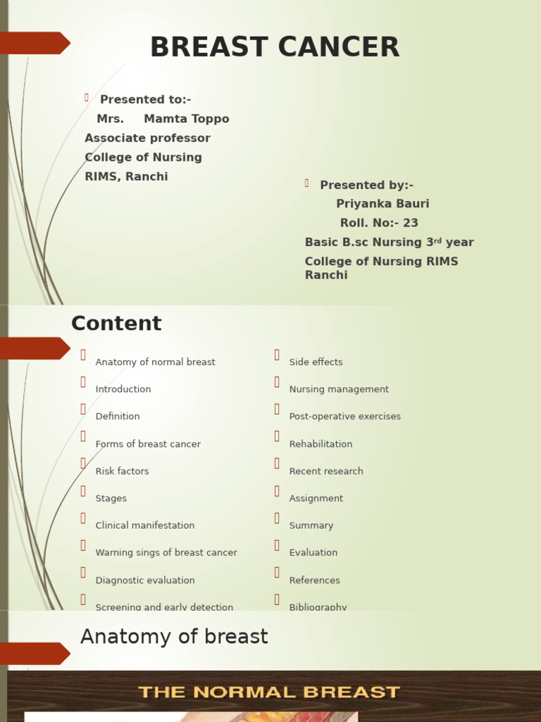 Breastcancer 200817044408 | PDF | Breast Cancer | Mastectomy