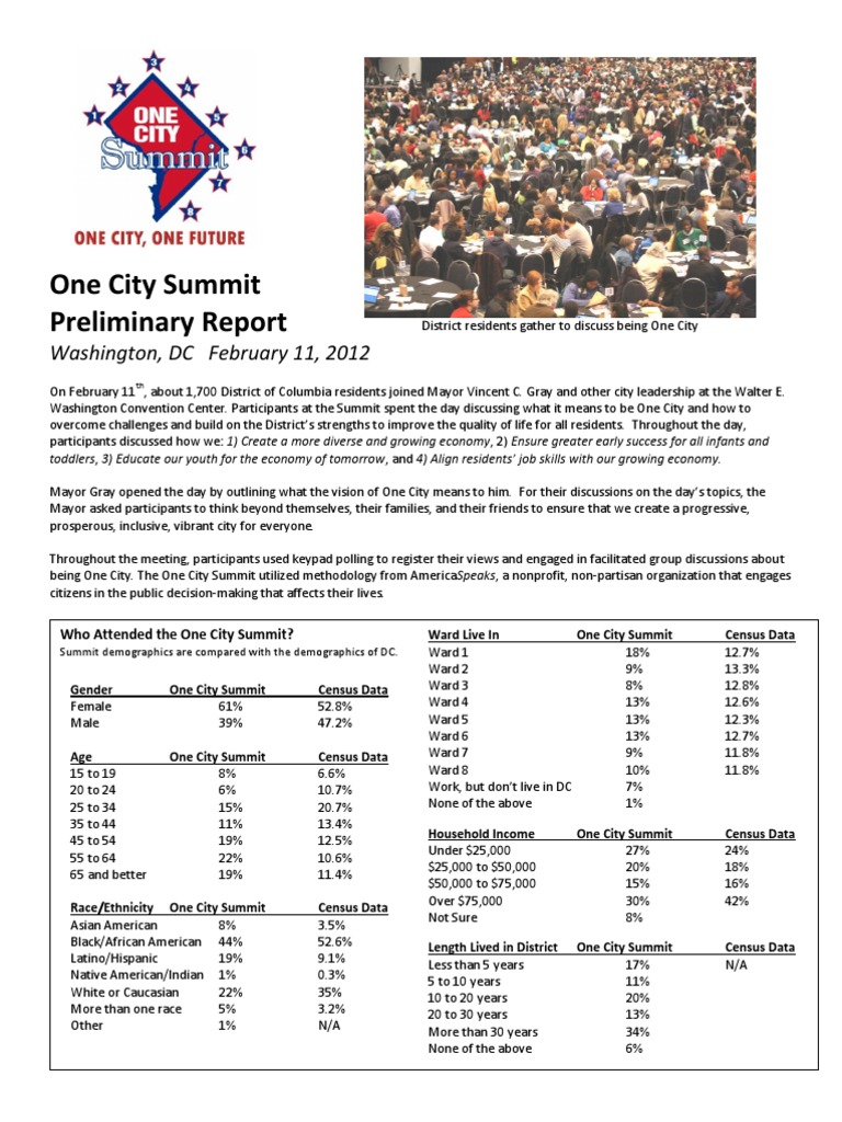One City Final Prelim Report 02132012 | PDF | Race And Ethnicity In The ...