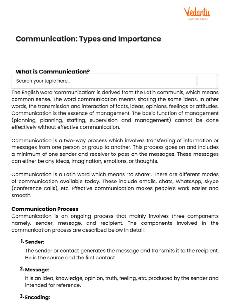 Communication - Types and Importance | PDF