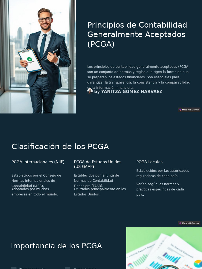Principios de Contabilidad Generalmente Aceptados PCGA | PDF ...