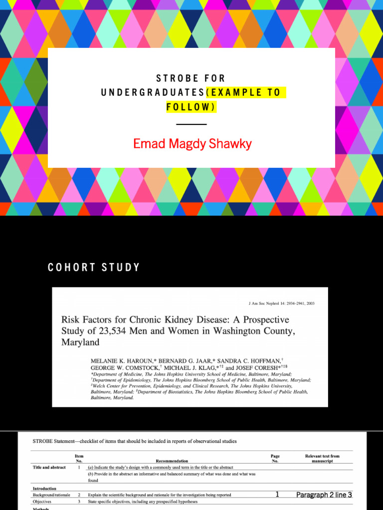 STROBE Guidelines for Cohort Studies | PDF | Cohort Study | Confounding