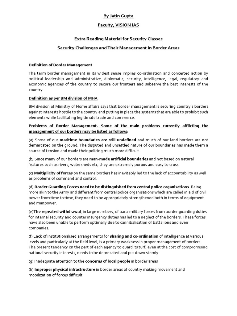 Classroom 0 Border Management | PDF | Coast Guard