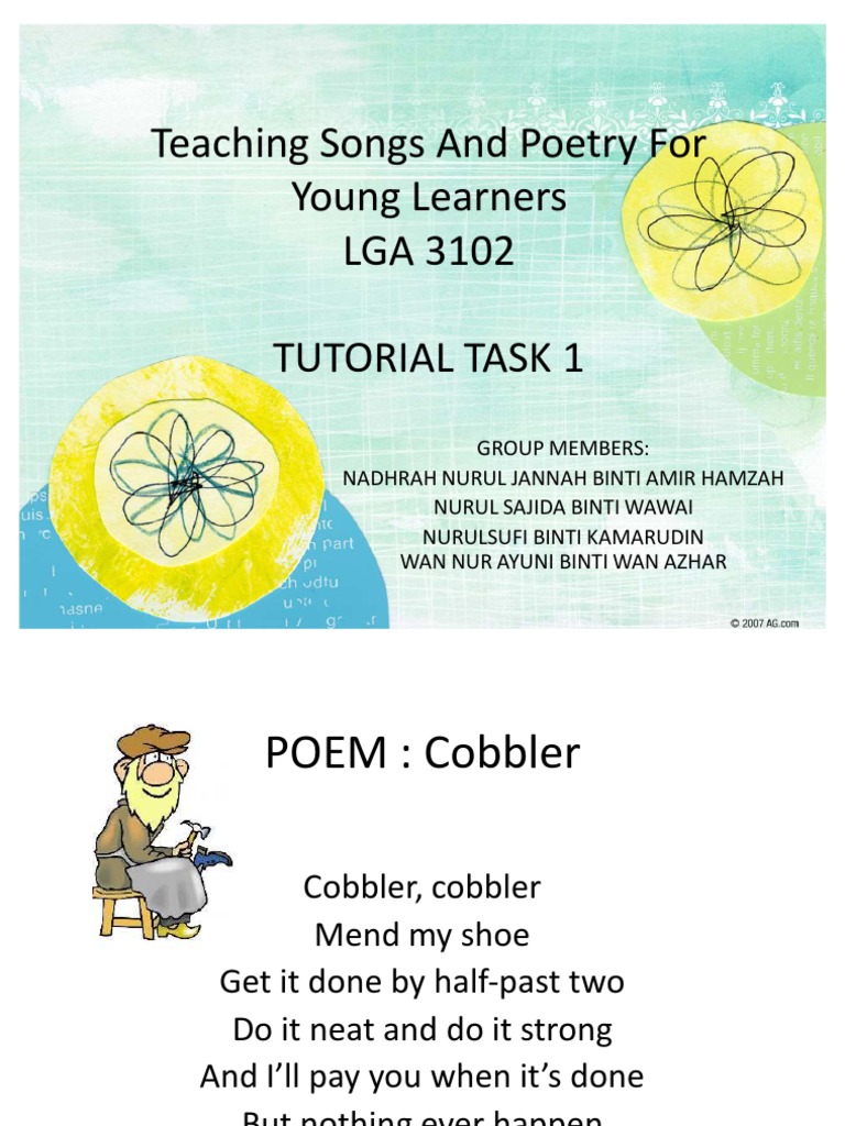 Teaching Songs and Poetry For Young Learners | PDF | Language Arts ...