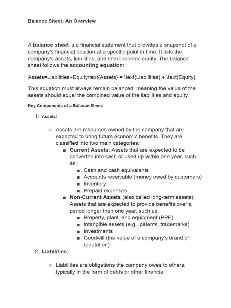 Balance Sheet Essentials Explained | PDF | Equity (Finance) | Balance Sheet