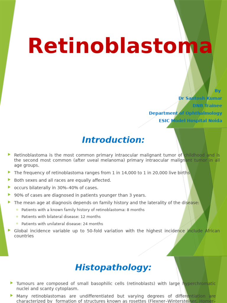 RETINOBLASTOMA | PDF | Tumor Suppressor Gene | Human Diseases And Disorders