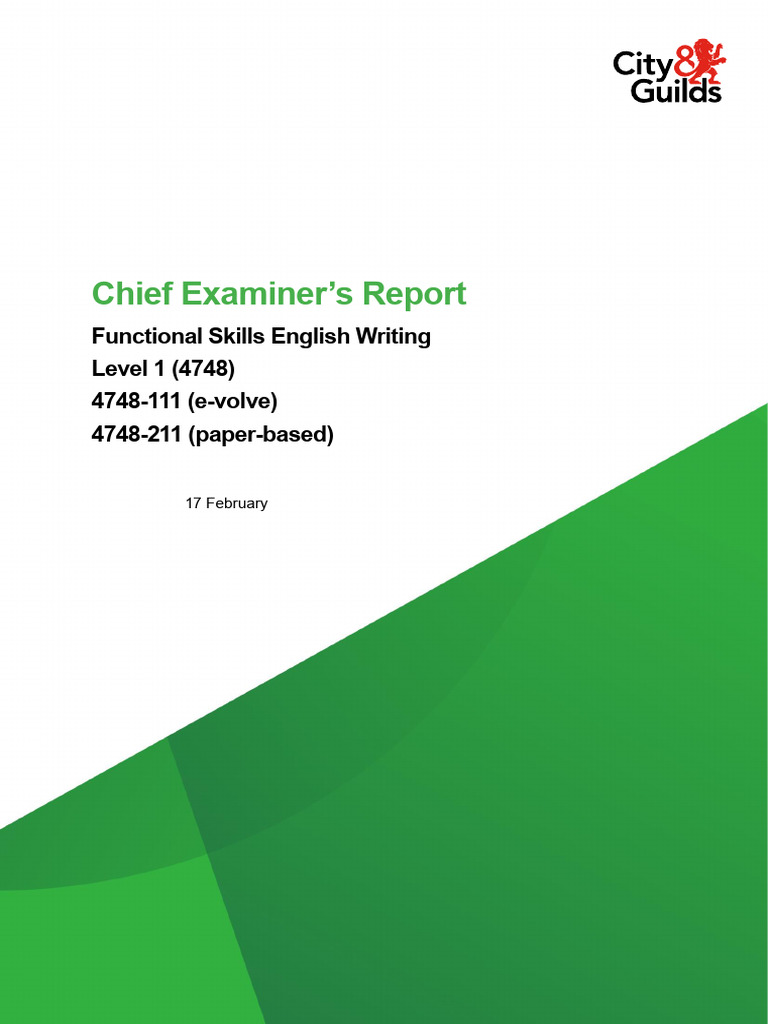 functional-skills-english-chief-examiners-report-writing-level-1