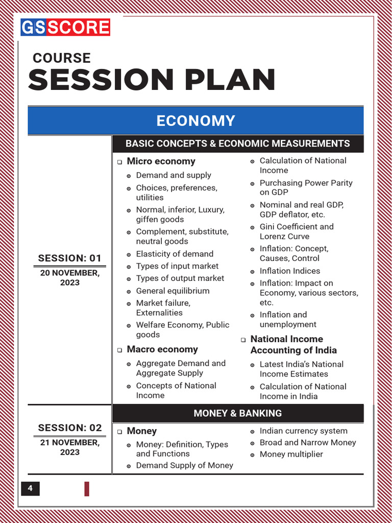 Economy Course Session Plan 2023 | PDF | Climate Change | Ecology