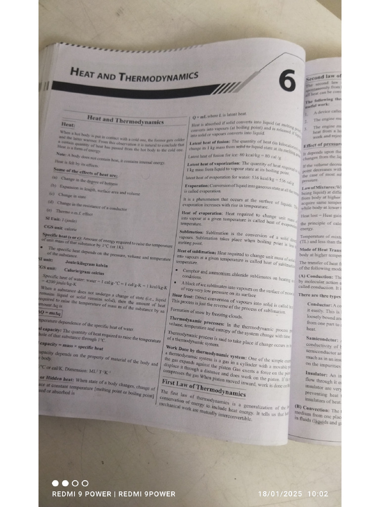 Heat Chapter Notes | PDF