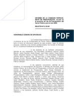 Informe Comision Mixta Presupuesto 2009