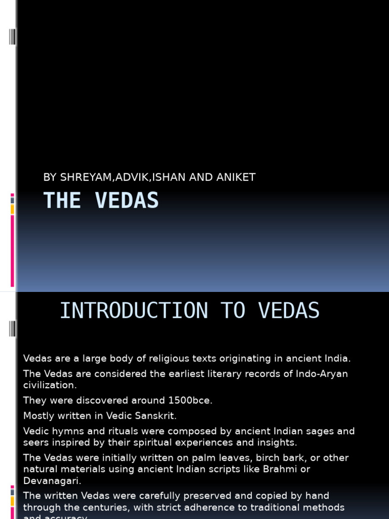 Overview of the Four Vedas | PDF | Vedas | Religious Texts