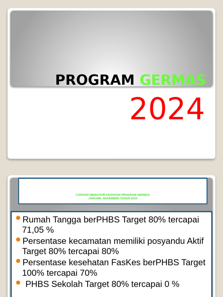 Agustus GERMAS 2024 | PDF