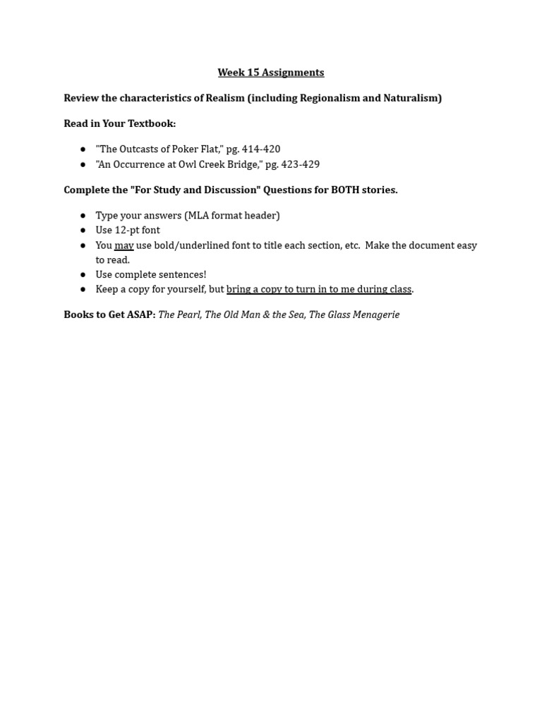 Week+15+Assignments | PDF