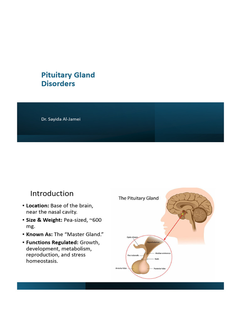 Pituitary Gland Disorders Overview | PDF | Growth Hormone | Pituitary Gland