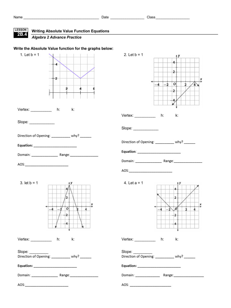 2B.4 Advanced Practice-2 | PDF | Equations | Function (Mathematics)