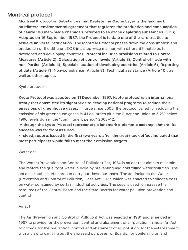 Montreal protocol pdf kyoto protocol treaty