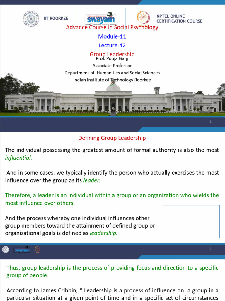 Module 11 Group Leadership Part 1 Pdf Leadership Motivational