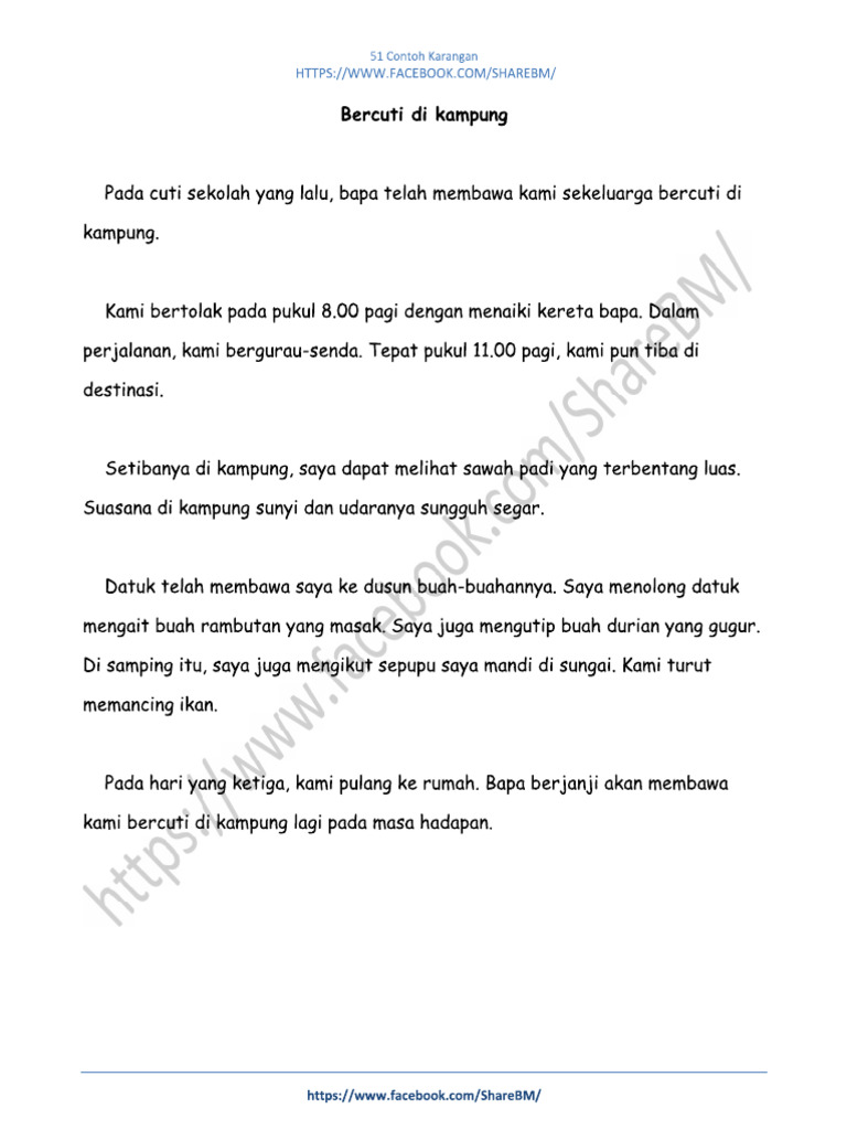 Bercuti Di Kampung | PDF