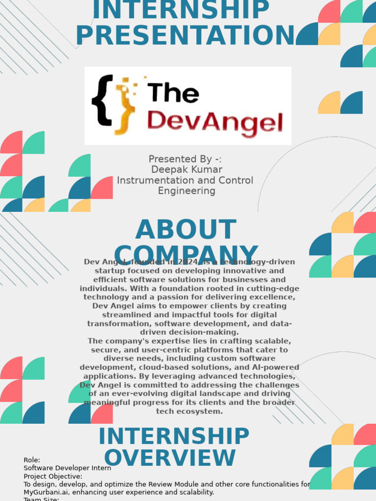 Internship Overview: Software Development | PDF | Usability | Computing