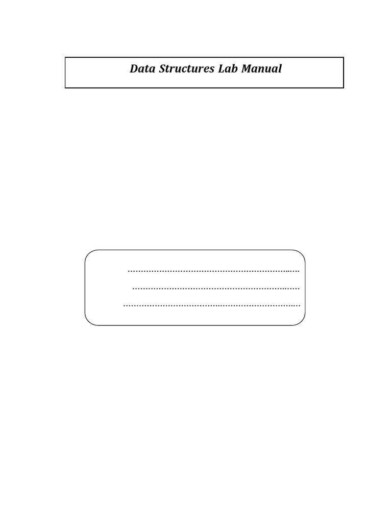 C Data Structures Lab Manual | PDF | Queue (Abstract Data Type ...
