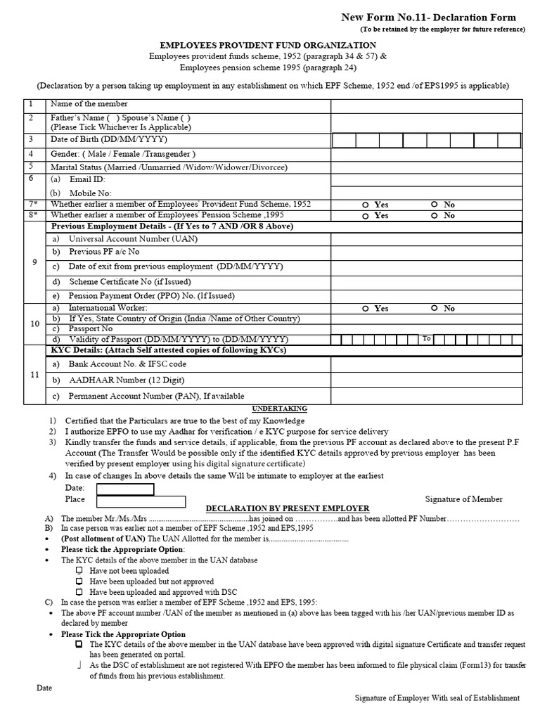 Statutory Form 11 | PDF