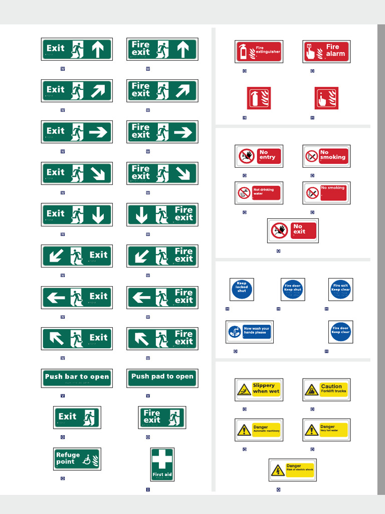 Braille Safety Signage Guide | PDF | Hazards | Safety