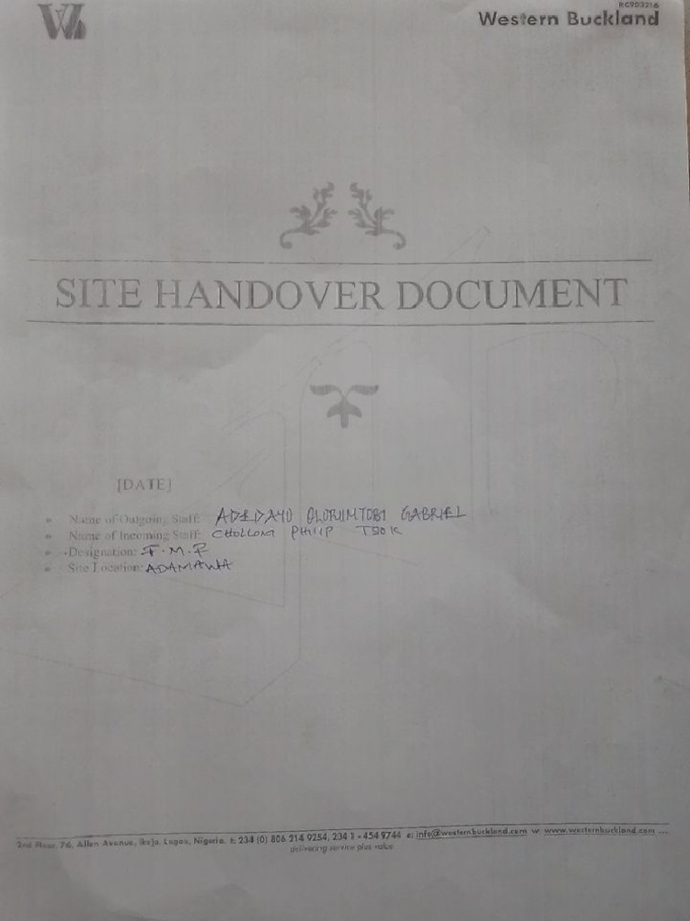 Handover F | PDF