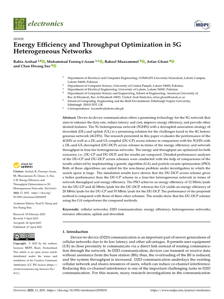 5G Network Energy Efficiency Optimization | PDF | Computer Network ...