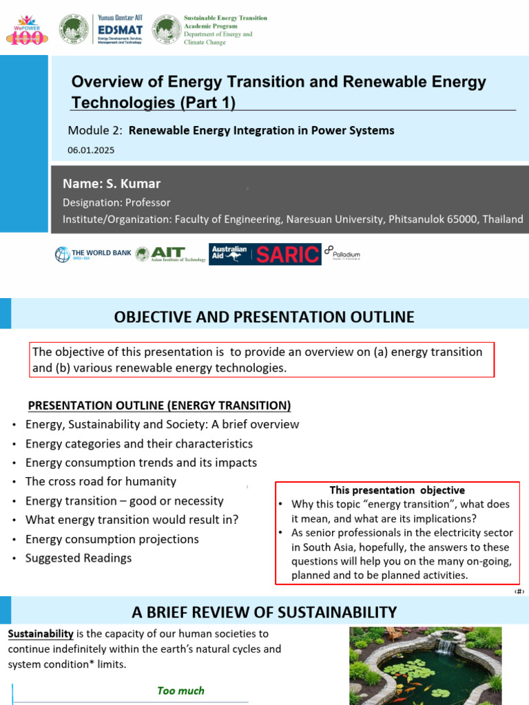Overview of Energy Transition and Renewable Energy Technologies (Part 1 ...
