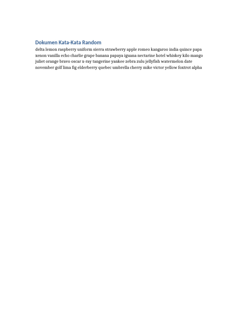 Random words document 3 pdf