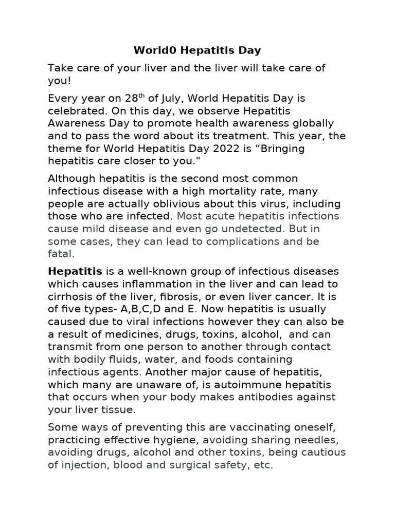 World Hepatitis Day | PDF