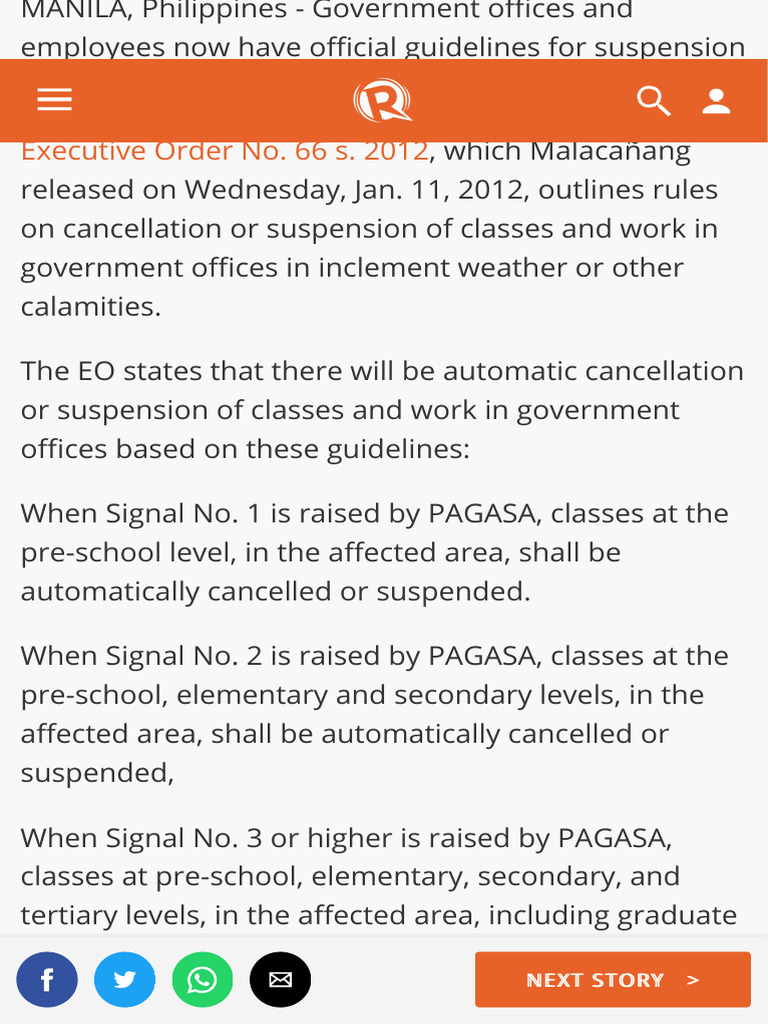 Guidelines for Work Suspension in Typhoons | PDF