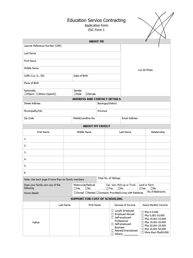 ESC_Application_Form (1) | PDF | Employment | Self Employment