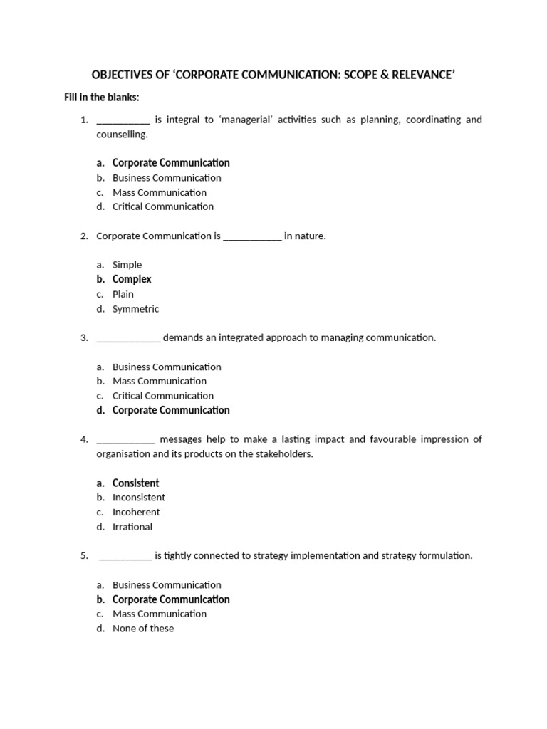Corporate Communication: Scope & Impact | PDF | Communication | Business