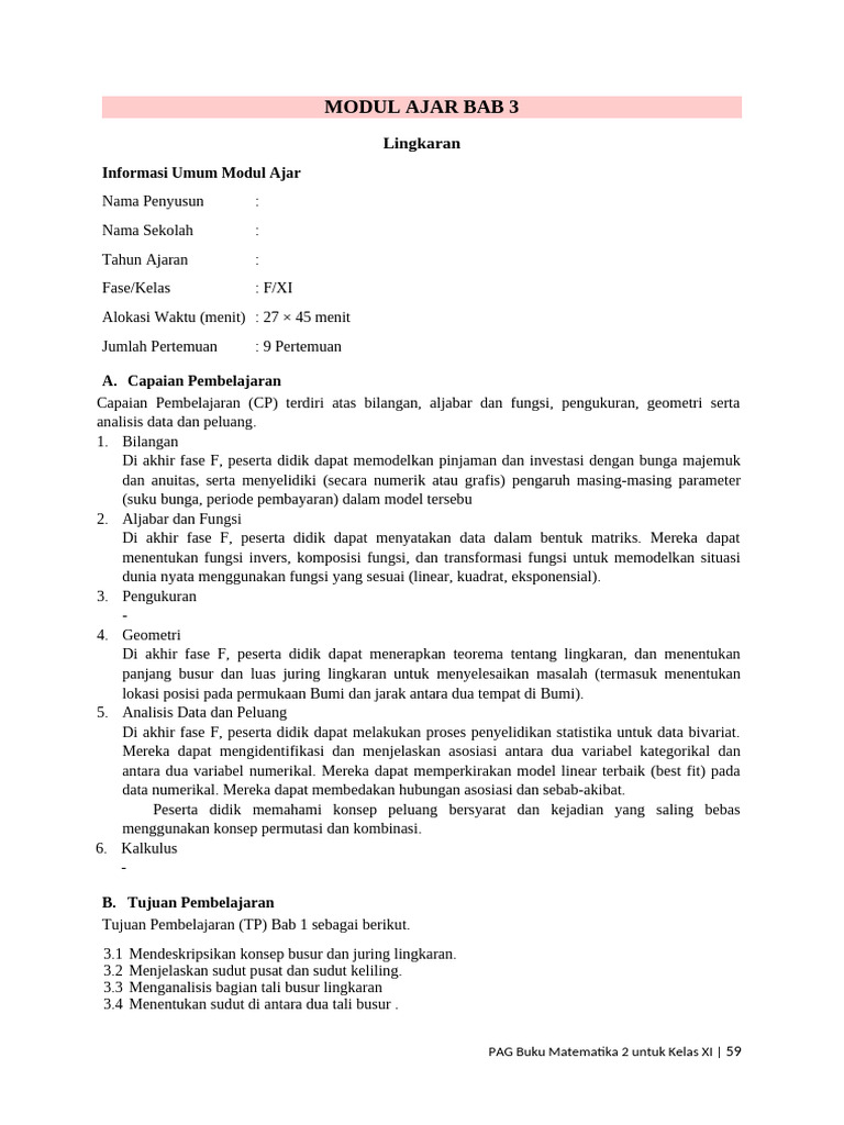 Modul Ajar Bab 3 | PDF