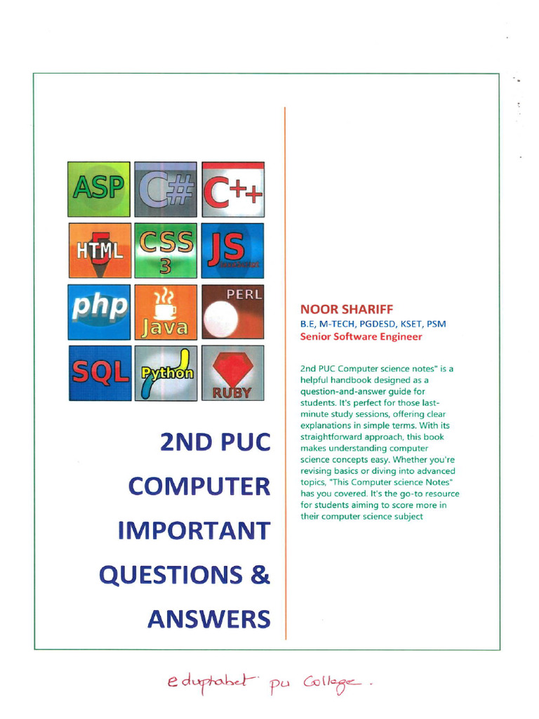 2 PUComputer 1 ST Class Package | PDF