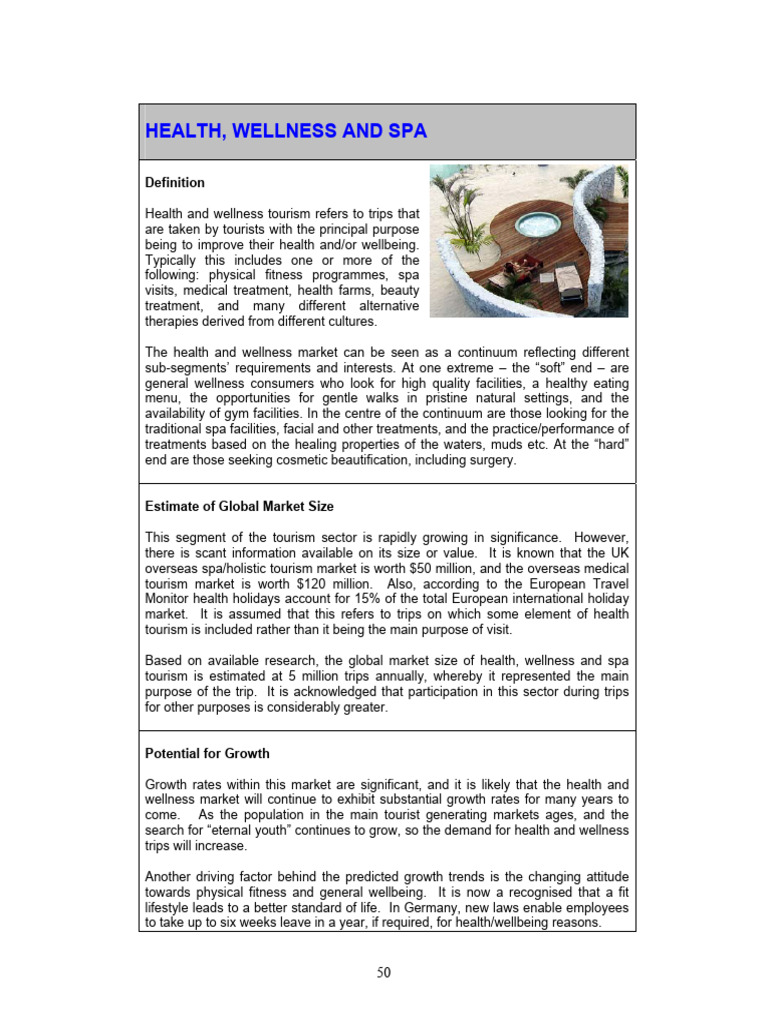 Health and Wellness Tourism Overview | PDF | Tourism