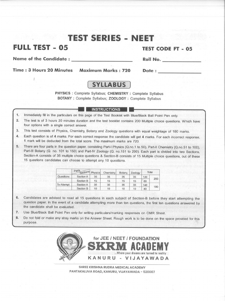 Full Test - 05 | PDF