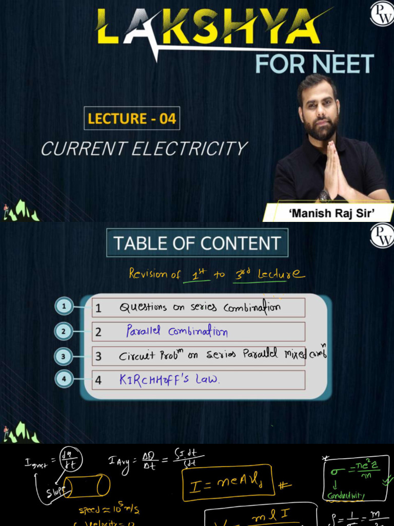 Current Electricity 04 Class Notes - 220811 - 183425 | PDF